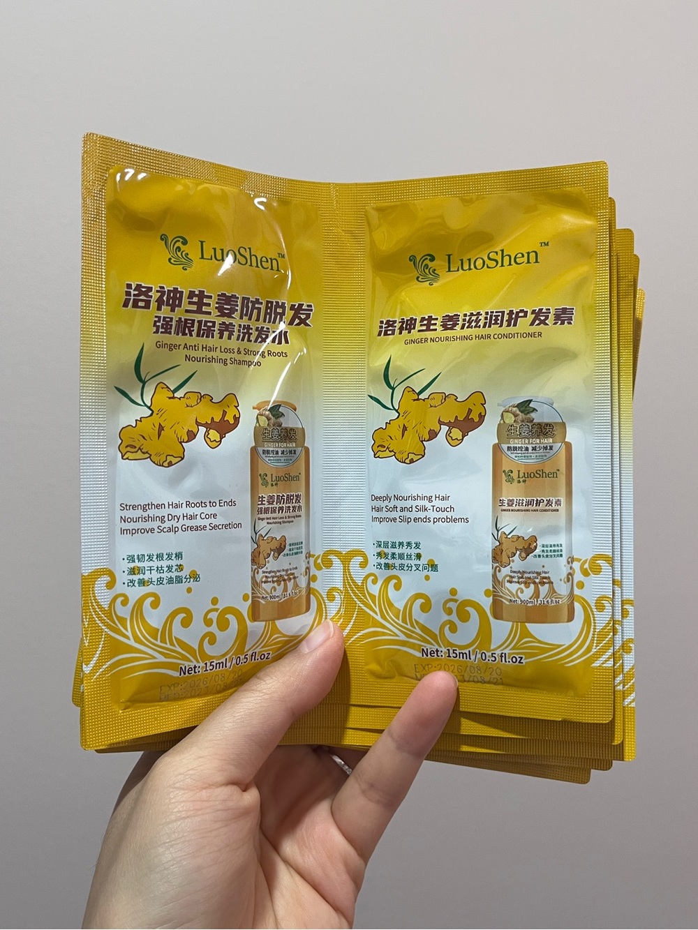 LuoShen Ginger Anti Hair Loss Shampoo and Conditioner